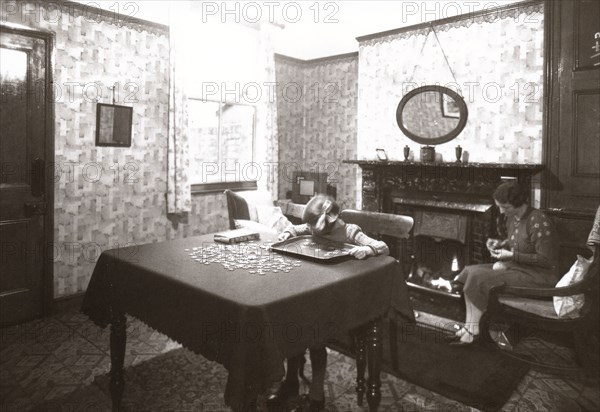 House interior, dining room, York, Yorkshire, 1940. Artist: Unknown