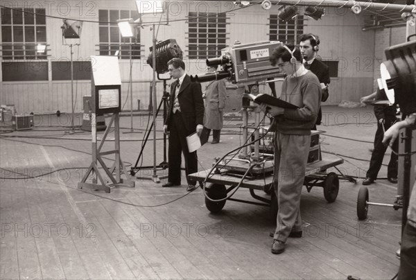 A TV crew, Railway Institute, York, Yorkshire, 1956. Artist: Unknown