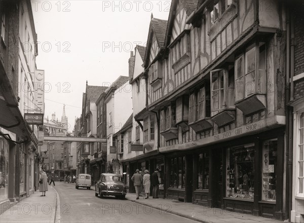 View of Stonegate, York, Yorkshire, 1959. Artist: Unknown