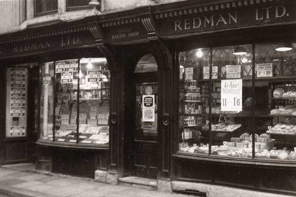 Grocer?s shop front, Pavement, York, Yorkshire, 1963. Artist: Unknown