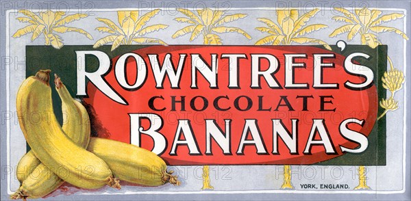 Box top for Rowntree's Chocolate Bananas, 1910s. Artist: Unknown