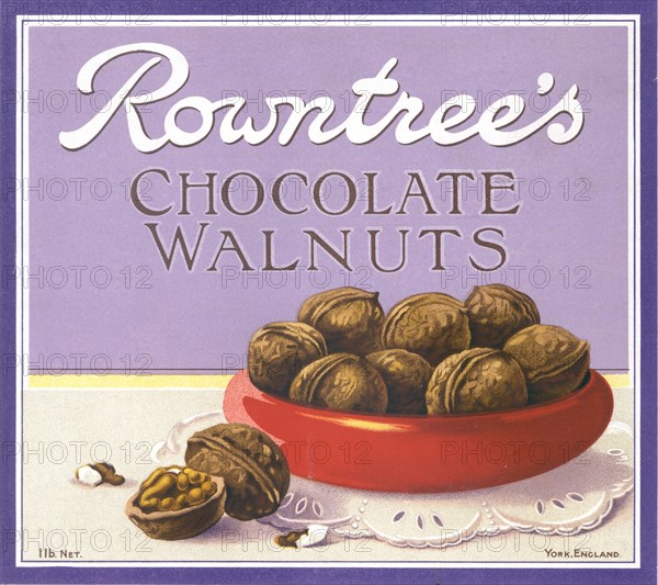 Box top for Rowntree's Chocolate Walnuts, 1910s. Artist: Unknown