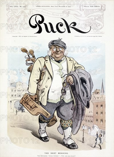 Puck magazine cover, November 1903. Artist: Unknown