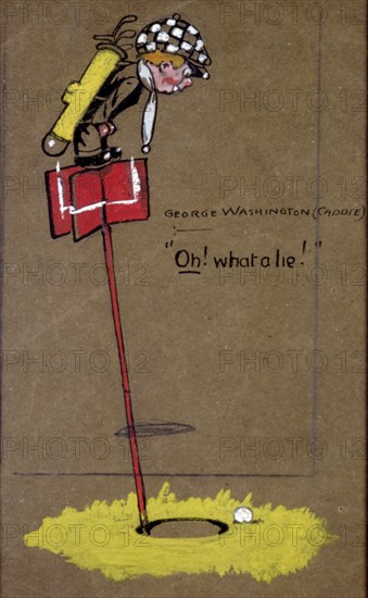 Cartoon with golfing theme, American, c1930. Artist: Unknown