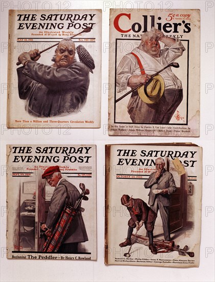 Saturday Evening Post and Collier's magazine covers, American, 1911-23. Artist: Unknown