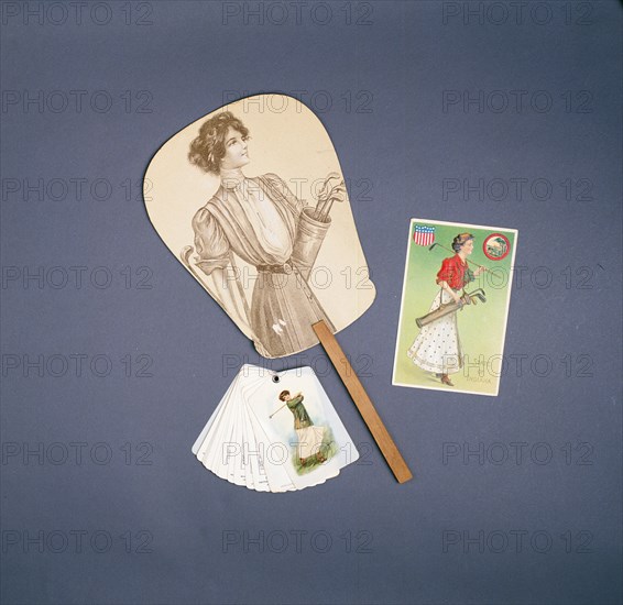 Ladies fan, Horlicks advertising scorecard, postcard, c1910. Artist: Unknown