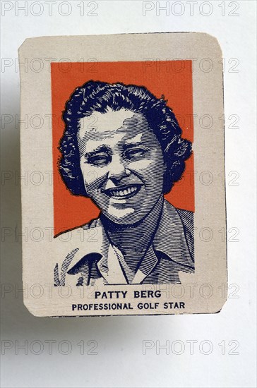 Patty Berg, cigarette card, c1950. Artist: Unknown