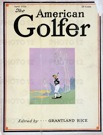 Cover of The American Golfer, April 1928. Artist: Unknown