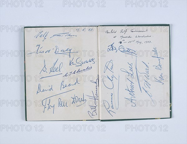 Autographs of 24 golfers, In Praise Of Golf, 1953. Artist: Unknown
