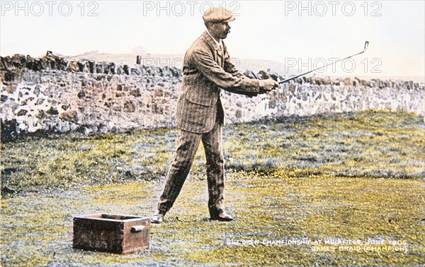 James Braid, Scottish golfer, Open championship at Muirfield, 1906. Artist: Unknown