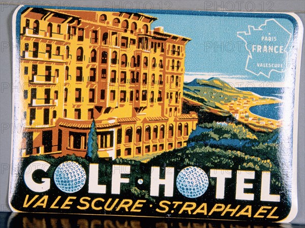 Postcard for gollfing resort, St Raphael, France, c1930s. Artist: Unknown