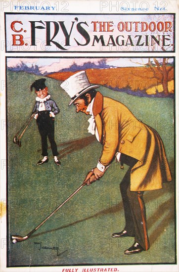 Cover of Fry's Magazine, from February, c1904-c1914. Artist: CB Fry