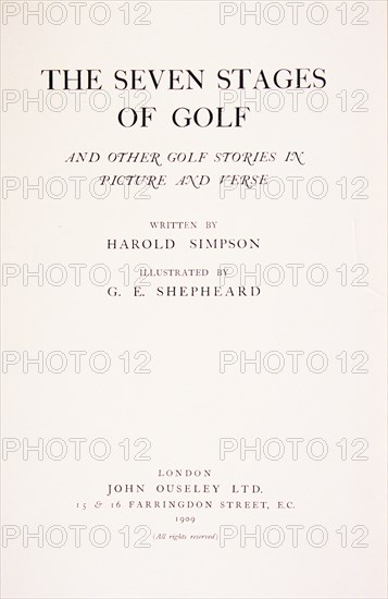 The Seven Stages Of Golf, British, 1909. Artist: Unknown