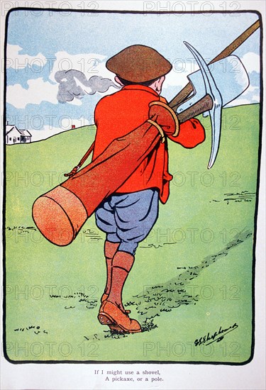 Golfing postcard, c1920s. Artist: George Shepheard