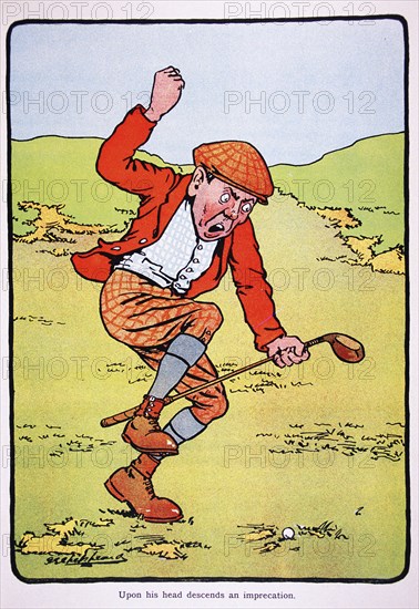 Golfing postcard, c1920s.  Artist: George Shepheard