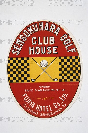 Sengokuhara Golf Club House patch, Japanese, c1950s. Artist: Unknown