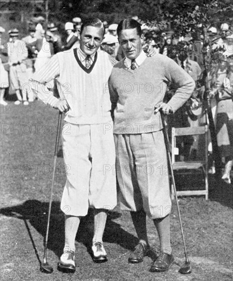 Bobby Jones and fellow golfer, c1920s. Artist: Unknown