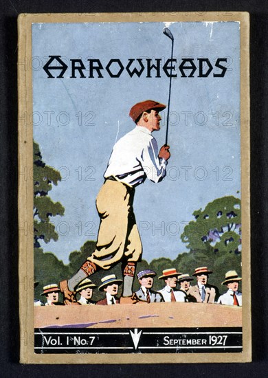 Arrowheads, magazine cover, Sandwich, 1927. Artist: Unknown