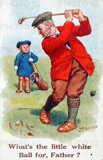 Postcard with golfing theme, c1900s-c1910s. Artist: Unknown