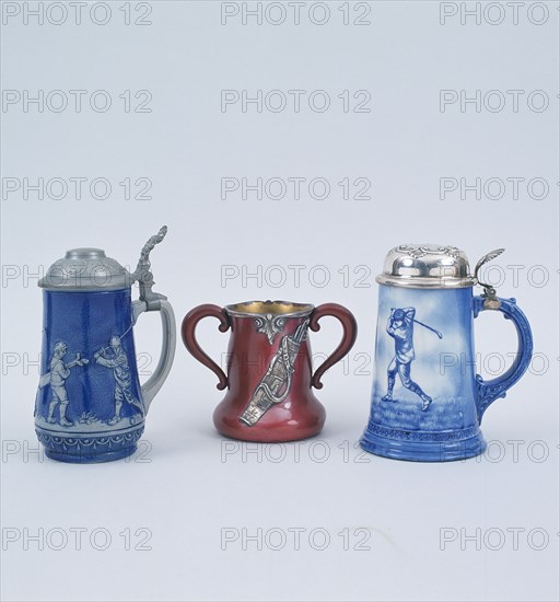 Stein beer mugs, American, c1900-1910. Artist: Unknown
