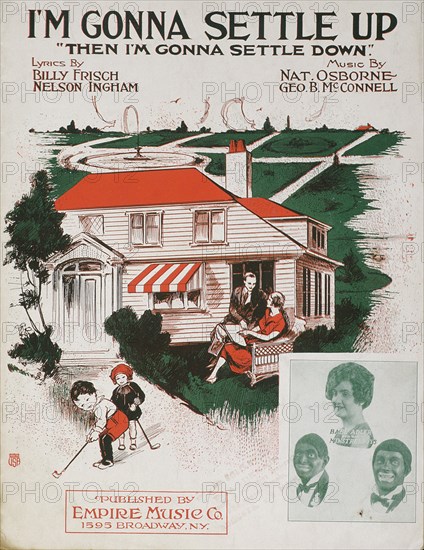 I'm Gonna Settle Up. sheet music cover, 1927. Artist: Unknown