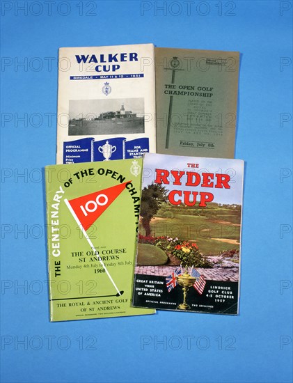 Golf tournament programmes, 1950-61. Artist: Unknown