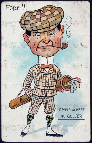 Cigarette card, 'The Golfer', c1910s. Artist: Unknown