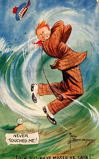 Golfing cartoon, c1910s. Artist: Unknown