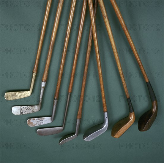 Selection of putters with different faces, c1880-c1930. Artist: J & D Clark