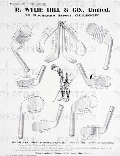 Page from a golf equipment catalogue, c1925-c1940. Artist: Unknown