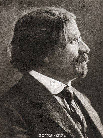 Sholom Aleichem (1859-1916) Russian Jewish writer, c1900. Artist: Unknown