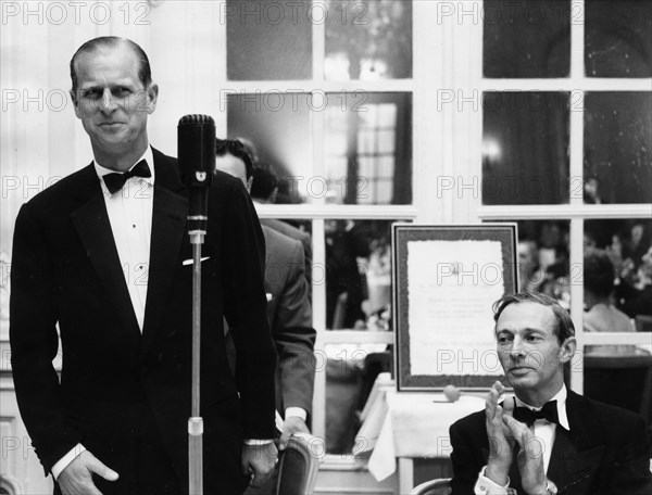 Lionel Cohen and the Duke of Edinburgh at the Jewish Welfare Board Dinner, 1964. Artist: Unknown