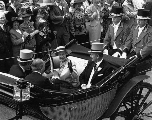 Queen Elizabeth II with the Duke of Edinburgh. Artist: Unknown