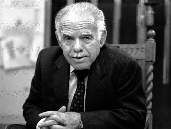 Yitzhak Shamir, Israeli Prime Minister, at Mill Hill Synagogue, London, 1994. Artist: Sidney Harris