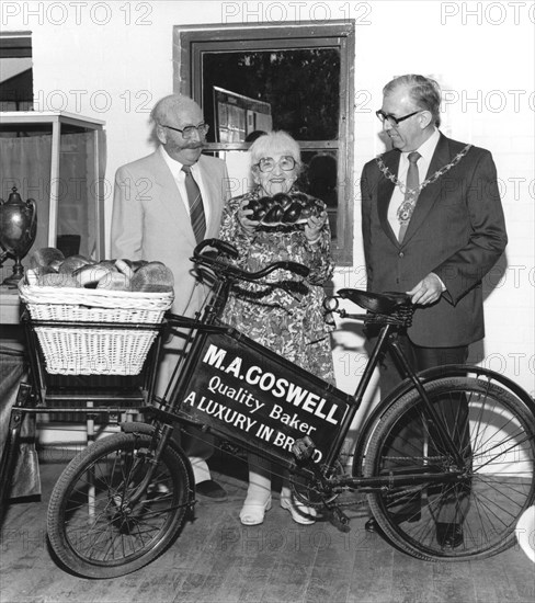 The Mayor of Redbridge with Jewish bakers, London, 1986. Artist: Sidney Harris