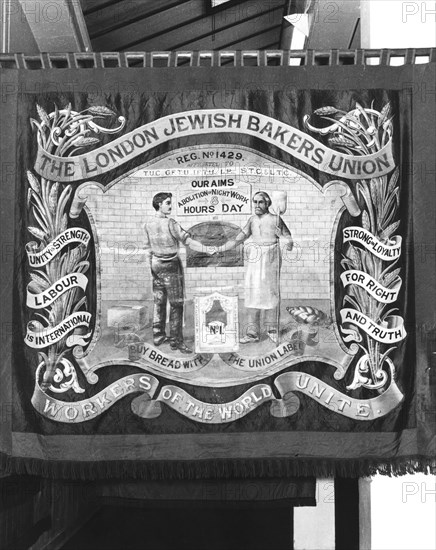 The London Jewish Bakers' Union Banner, (c1900?). Artist: Unknown