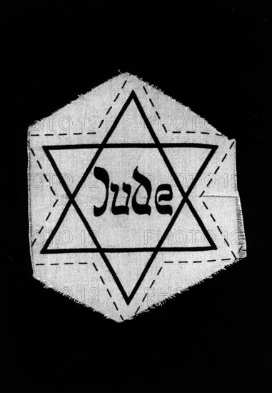 Star of David badge, c1940-1945. Artist: Unknown