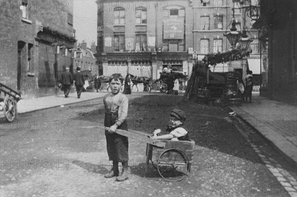 East End children, London, c1900. Artist: Unknown