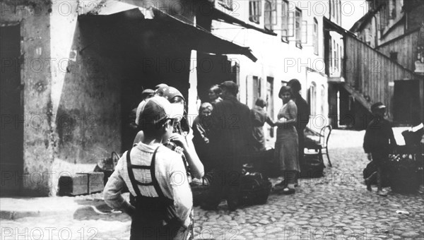 Polish ghetto, Vilna, USSR, World War II, 1939-1944. Artist: Unknown