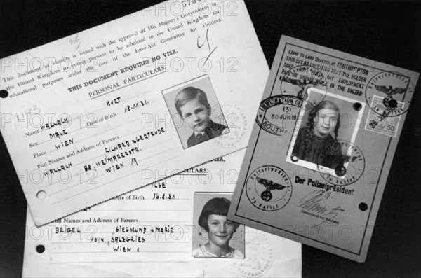 Kindertransport documents, c1939. Artist: Unknown