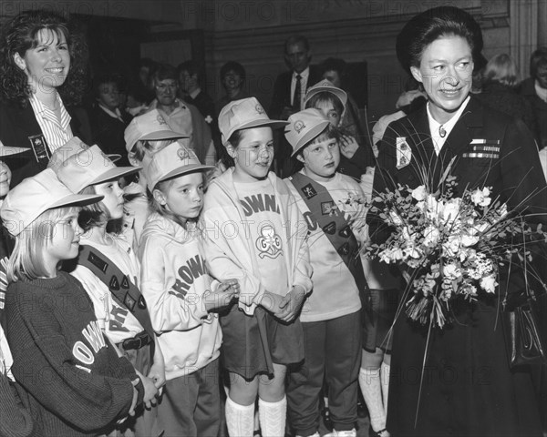 Princess Margaret with Brownies, c1990. Artist: Sidney Harris