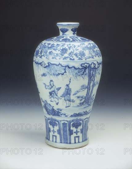 Blue and white meiping vase, Ming dynasty, China, 2nd half of 15th century. Artist: Unknown