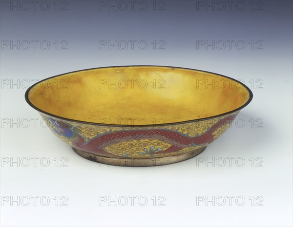 Cloisonne enamel bowl, Qing dynasty, China, mid-late 19th century. Artist: Unknown