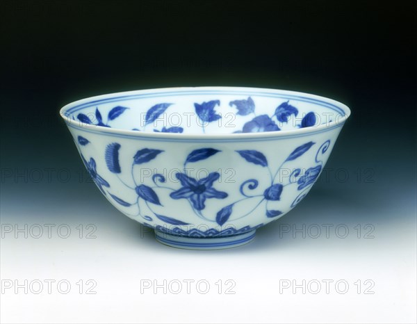 Blue and white palace bowl in Chenghua style, late Kangxi period, Qing dynasty, China, 1700-1722. Artist: Unknown