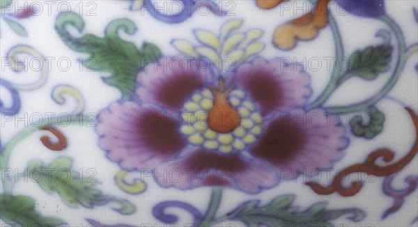 Doucai bowl with floral decoration, Yongzheng period, Qing dynasty, China, 1723-1735. Artist: Unknown