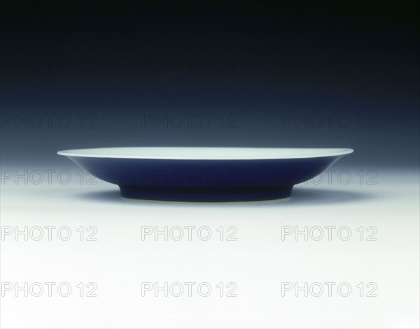 Sacrificial blue-backed saucer, Yongzheng period, Qing dynasty, China, 1723-1735. Artist: Unknown