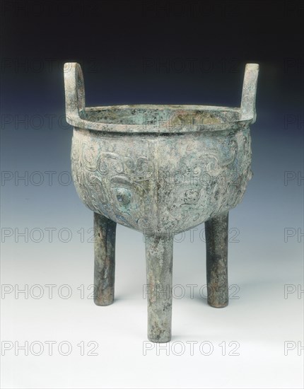 Bronze ding with taotie pattern, early Western Zhou dynasty, c1050 BC. Artist: Unknown