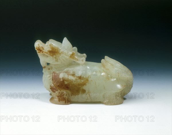 Jade dragon-headed tortoise, Yuan dynasty-early Ming dynasty, China, 1279-1499. Artist: Unknown