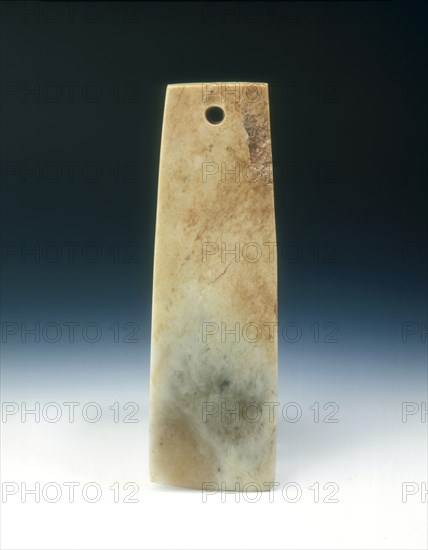 Jade axe blade or chisel, neolithic, Liangzhu culture, China, c3400-2250 BC. Artist: Unknown