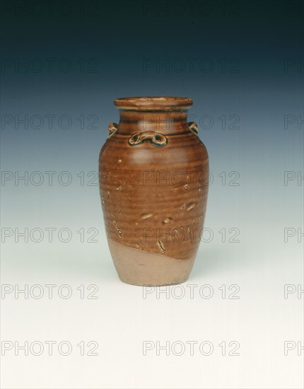 Champa brown glazed jar, Vietnam, 14th century. Artist: Unknown